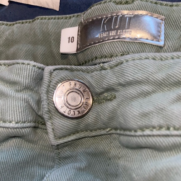 KUT from the Kloth Straight Leg Olive Jeans - Picture 7 of 10